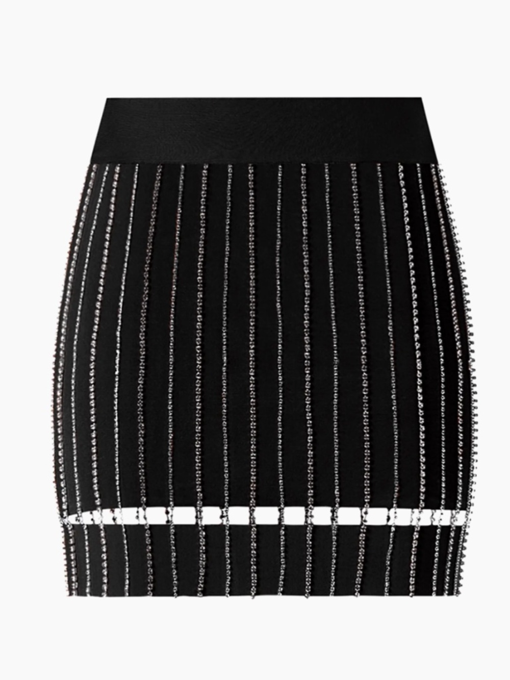 Hervé Léger  Crystal Chain-Embellished Miniskirt Small $1,890 NWT